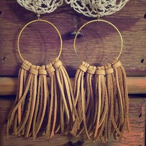 Leather Tassle earrings